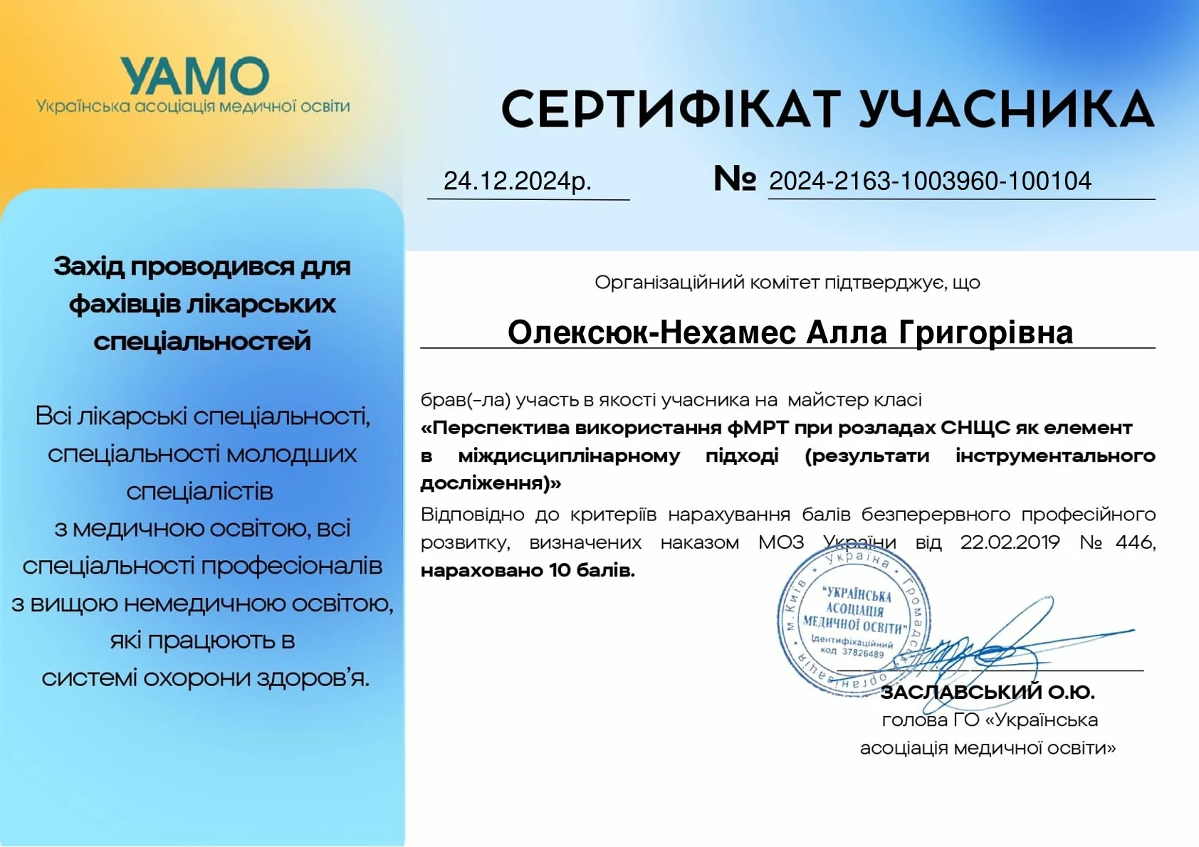 Олексюк-Нехамес Алла Григорівна
