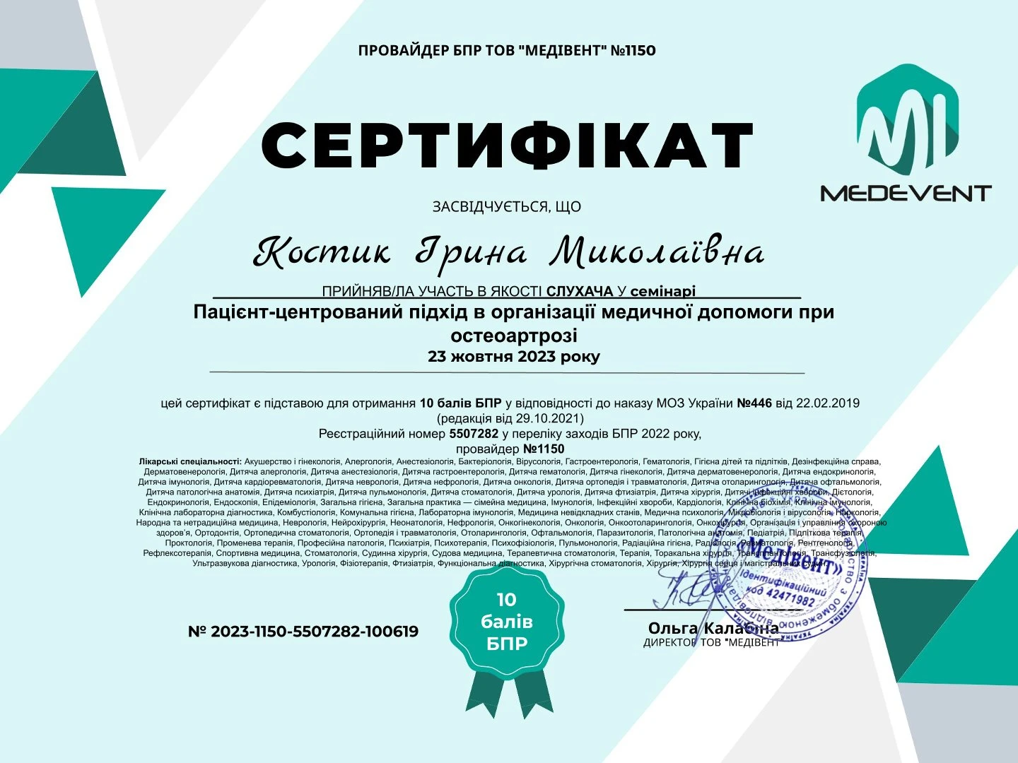 Костик Ірина Миколаївна