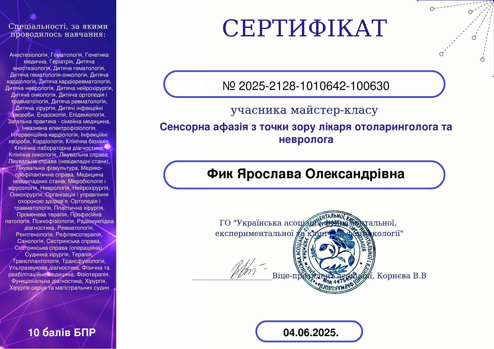 Фик Ярослава Олександрівна