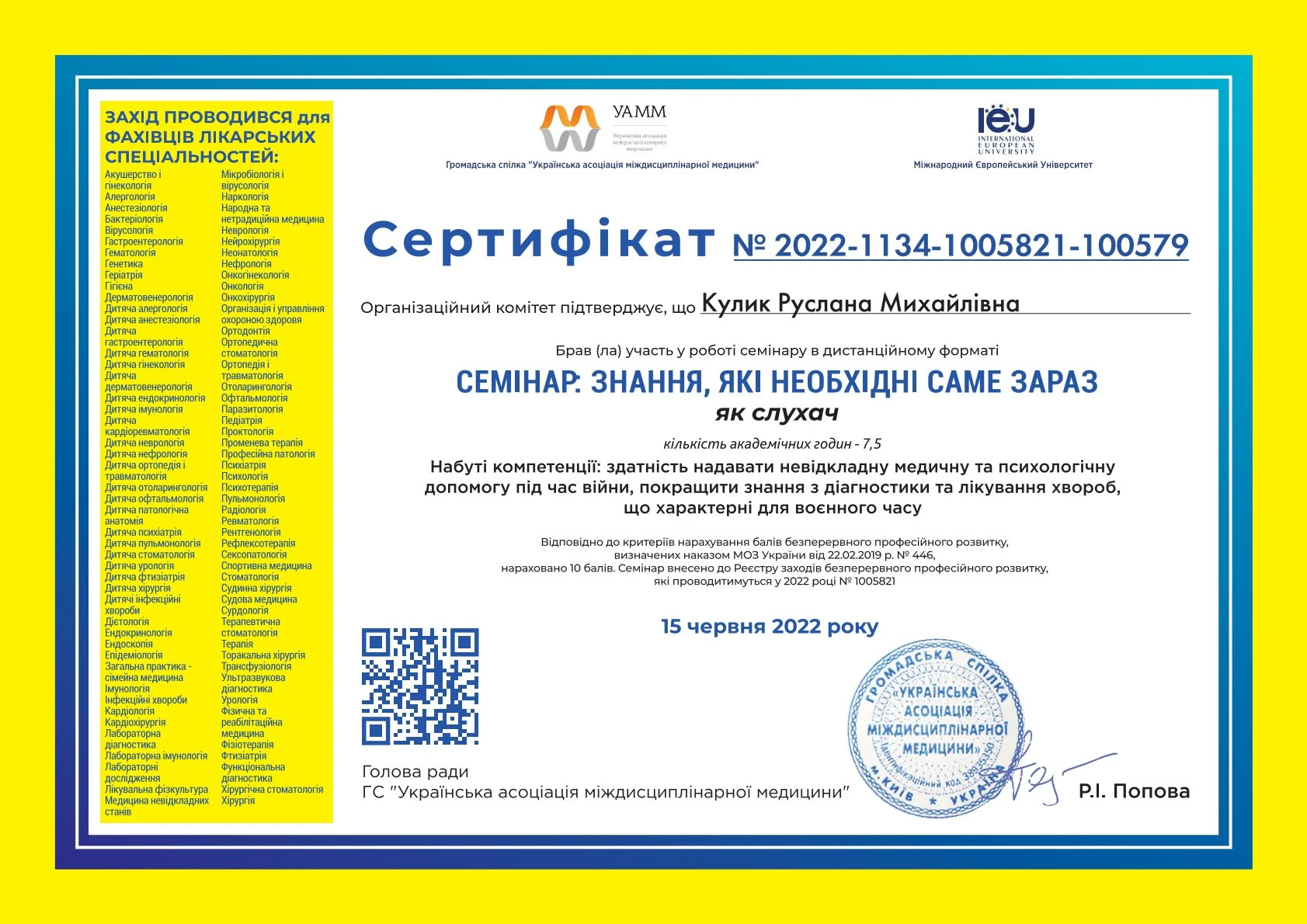 Кулик Руслана Михайлівна
