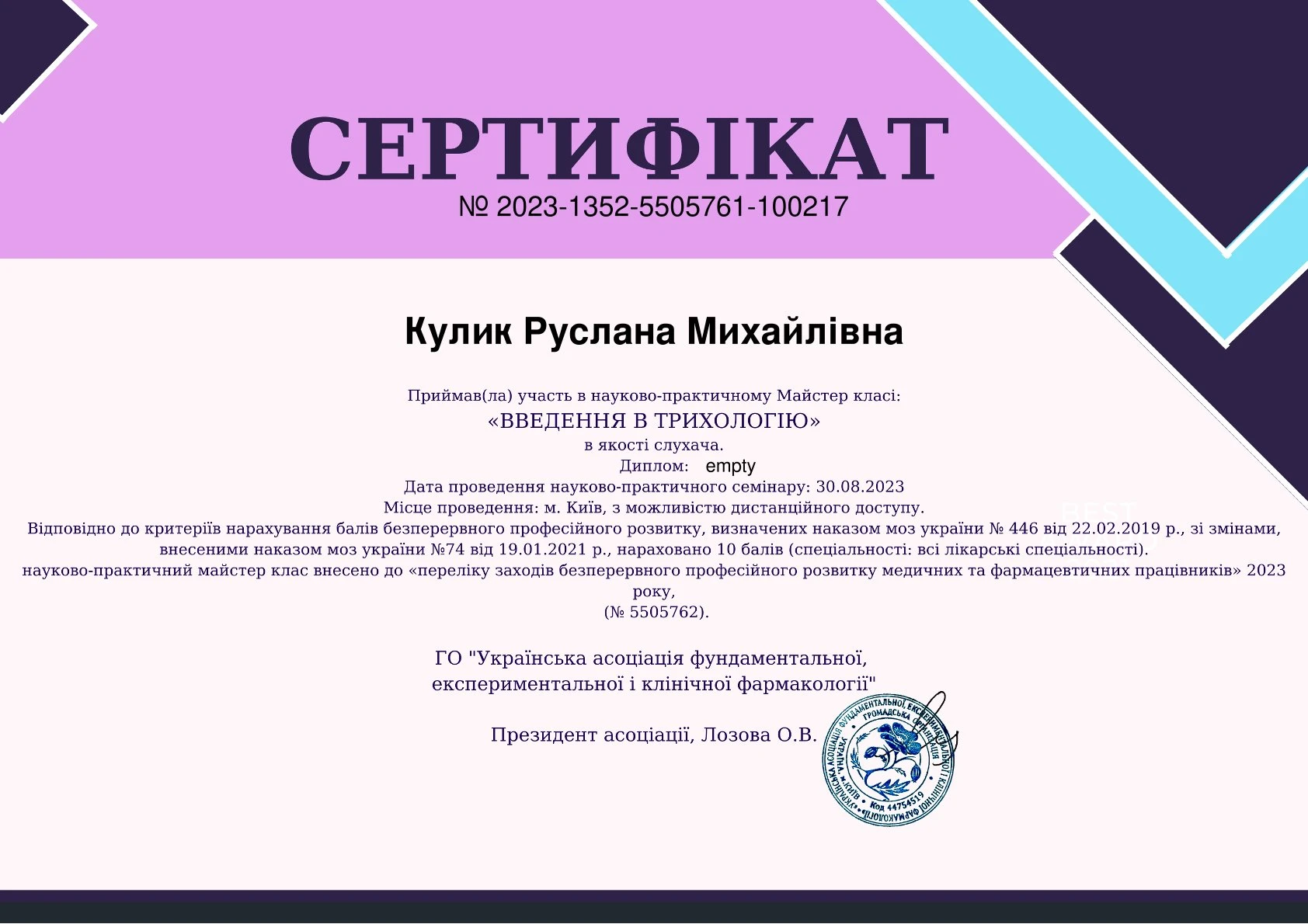 Кулик Руслана Михайлівна
