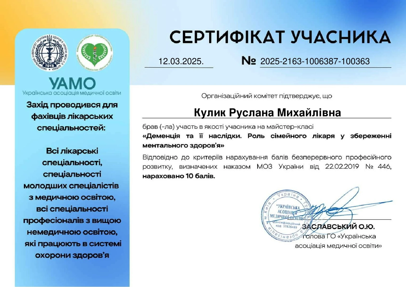 Кулик Руслана Михайлівна