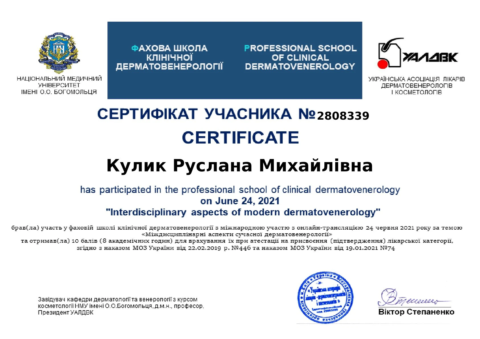 Кулик Руслана Михайлівна