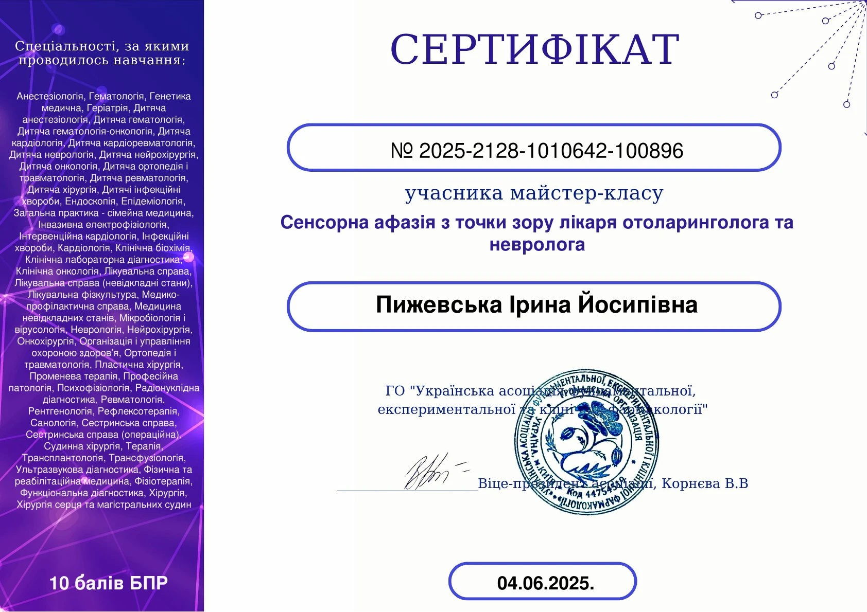 Пижевська Ірина Йосипівна