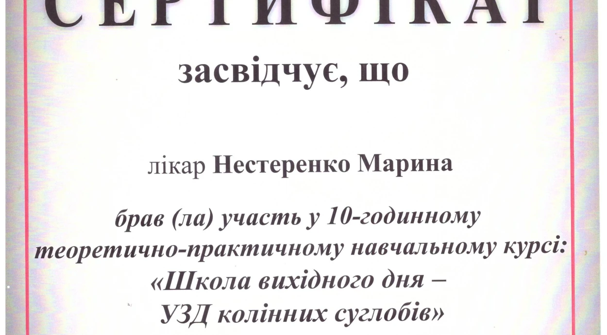 Колінні суглоби на Чорновола