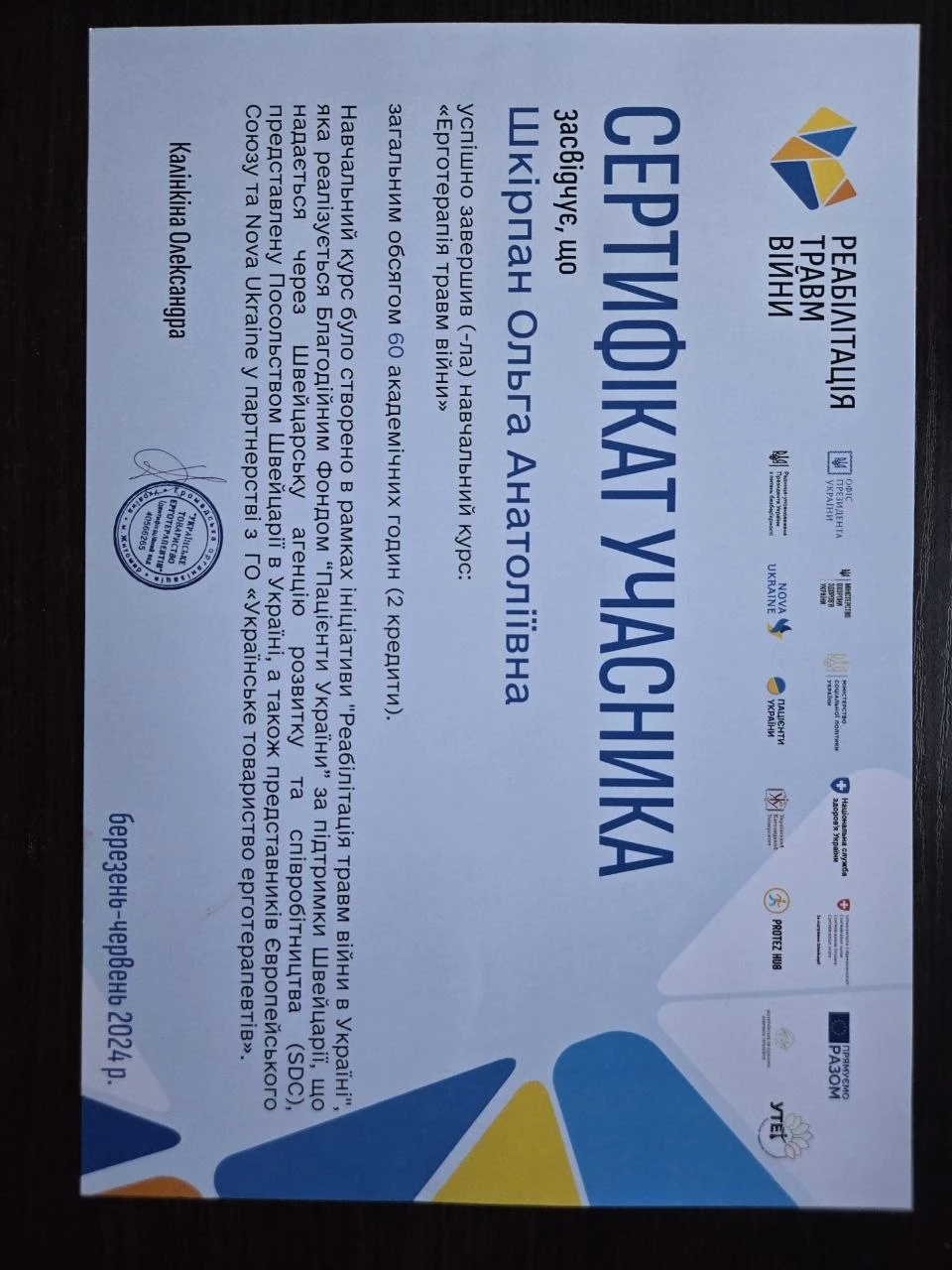 Шкірпан Ольга Анатоліївна