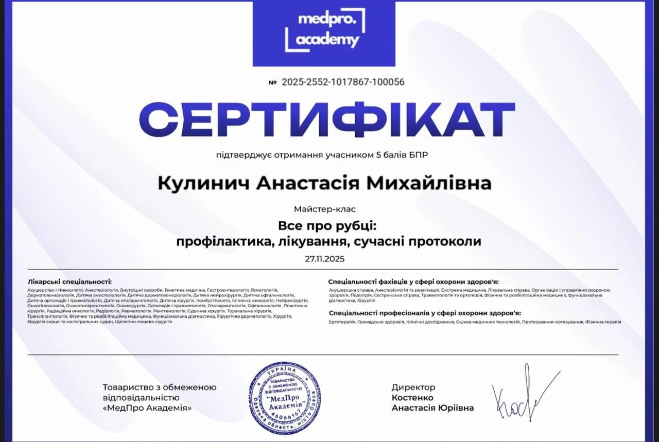 Кулинич Анастасія Михайлівна