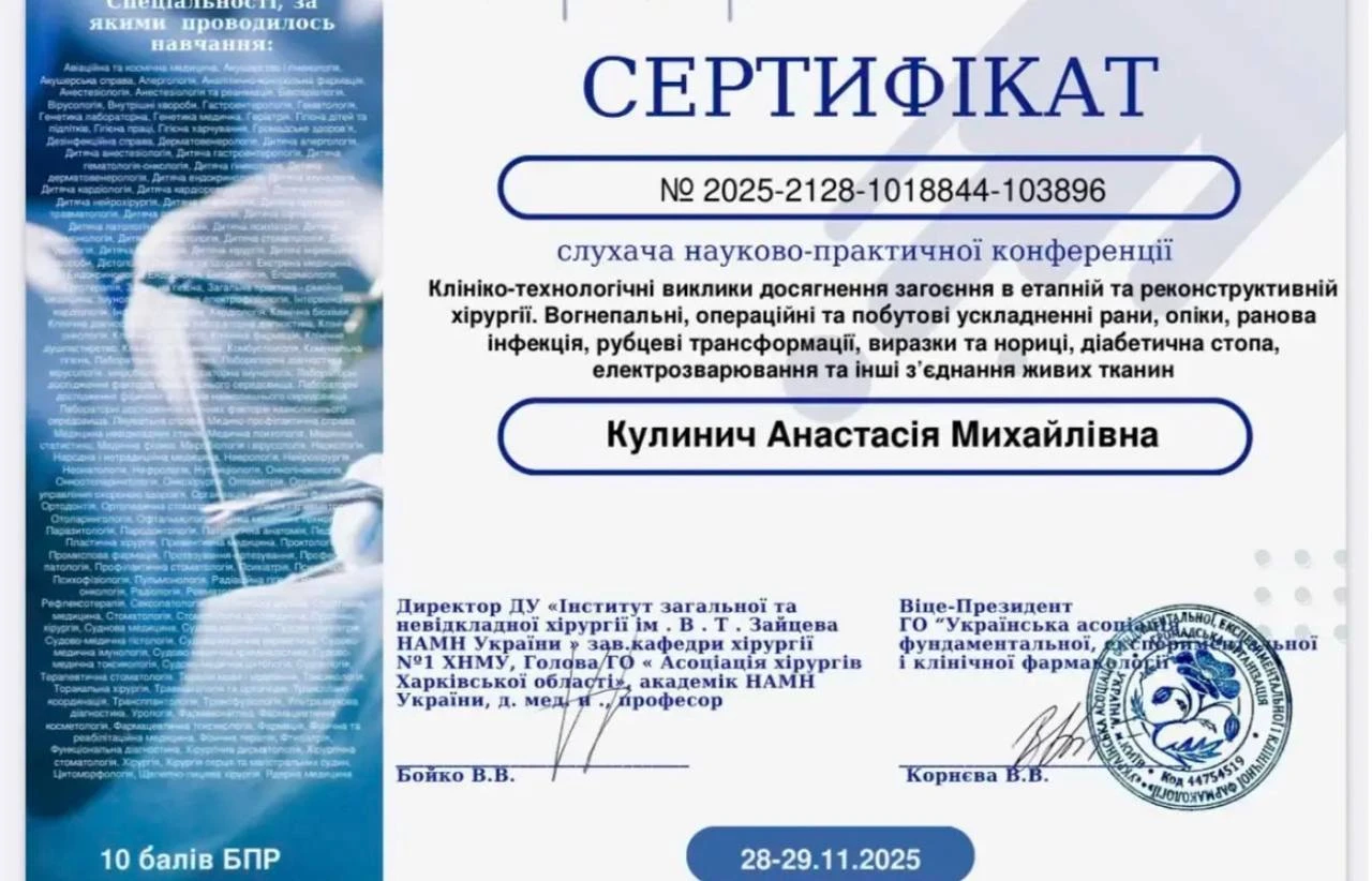 Кулинич Анастасія Михайлівна