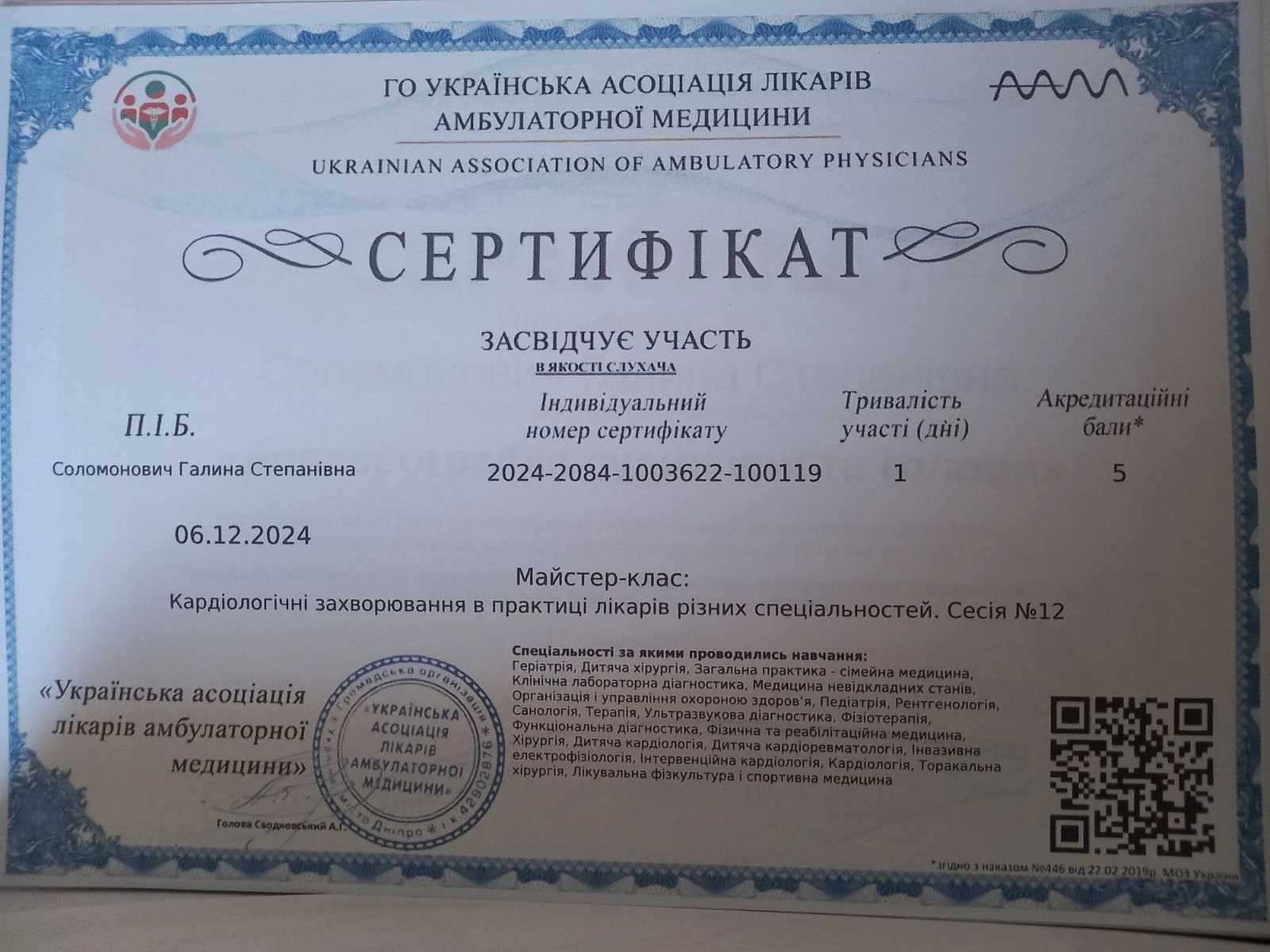 Соломонович Галина Степанівна